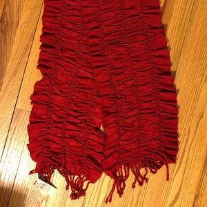 NWT - Ann Taylor Red Ruffle Scarf🧣